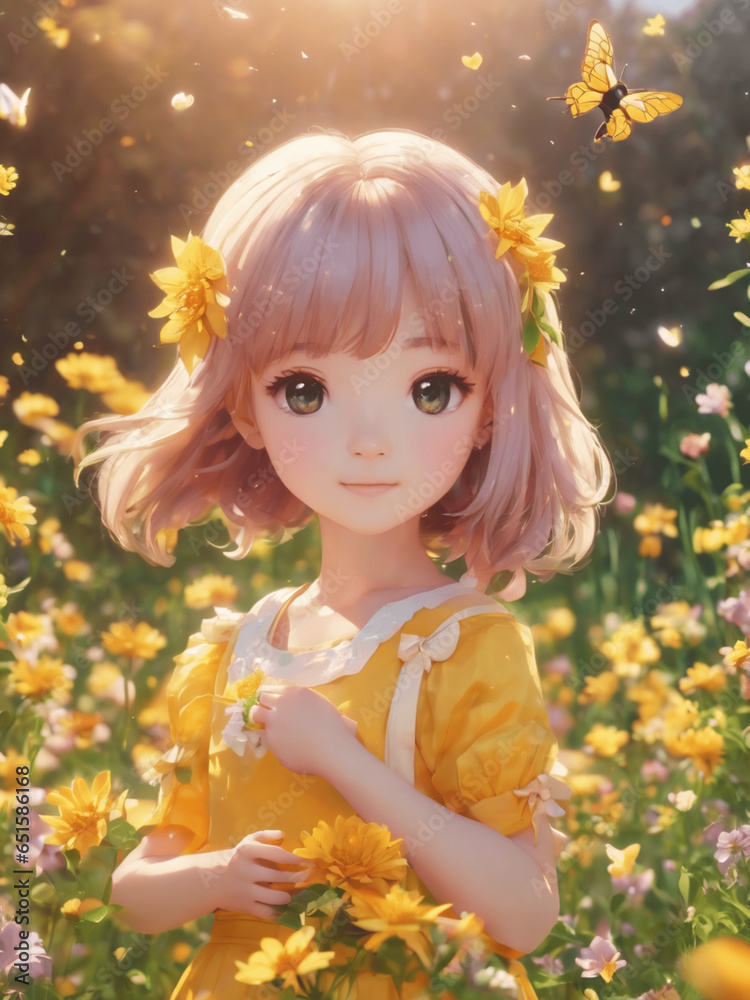 little girl in autumn forest little girl in autumn forest