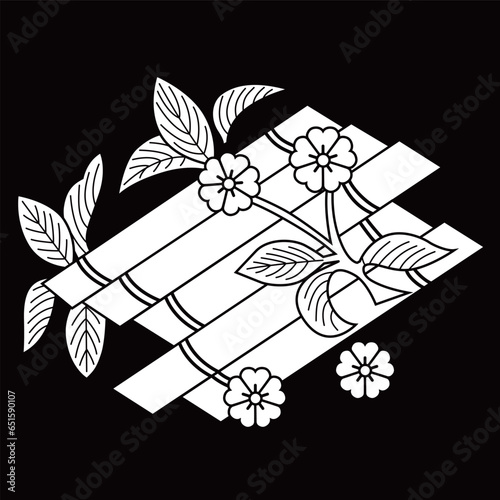 家紋です。花筏（いかだ）といいます
