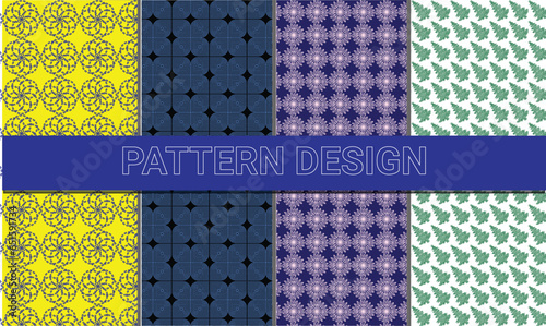 Collection of seamless ornamental vector patterns and swatches. White and grey geometric oriental backgrounds.