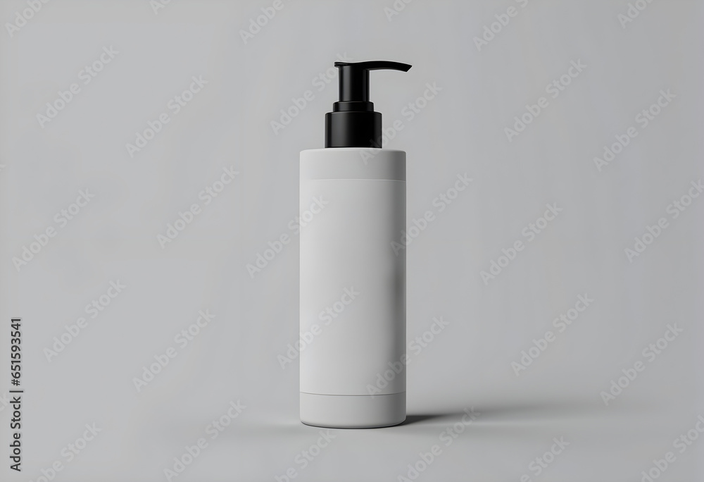 Blank plastic cosmetics container for cream or shampoo. Cosmetics bottle mockup, Beauty product design, skincare and haircare concept. Blank plastic cosmetics container for cream or shampoo. Cosmetics bottle mockup, Beauty product design, skincare and haircare concept.
