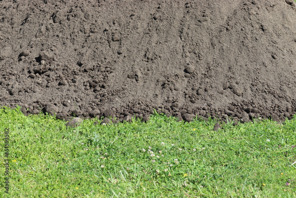Fototapeta premium Garden soil in the garden