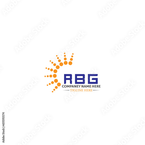 RBG letter logo design in 3 style. RBG polygon, circle, triangle, hexagon, flat and simple style with black and white color variation letter logo set in one artboard RBG logo, RBG.