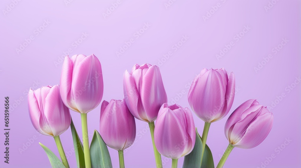 Fototapeta premium rows of lilac tulips