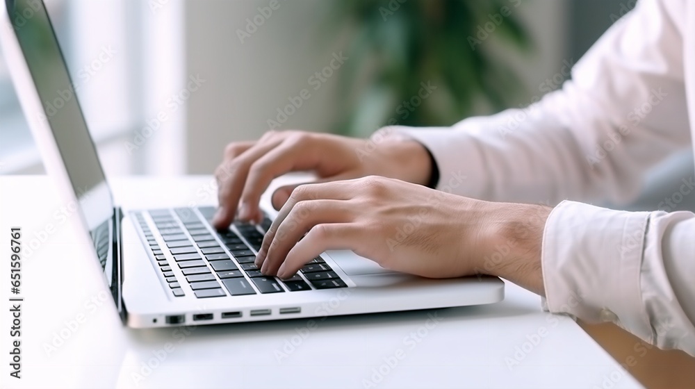 person typing on a keyboard