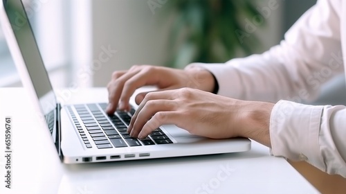 person typing on a keyboard