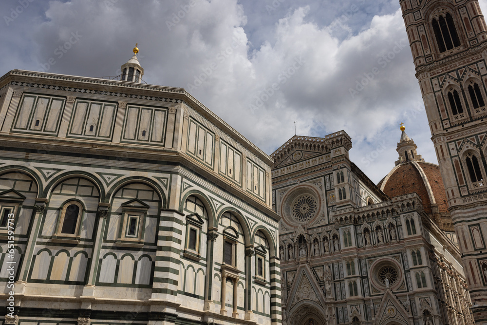 Cathedral of Santa Maria del Fiore,Giotto bell tower and Baptisterium