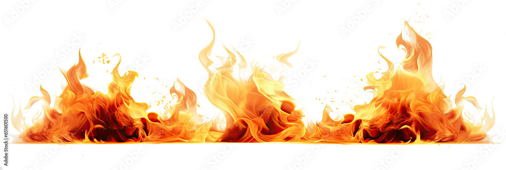 Naklejka premium isolated image of flames ready for use. 