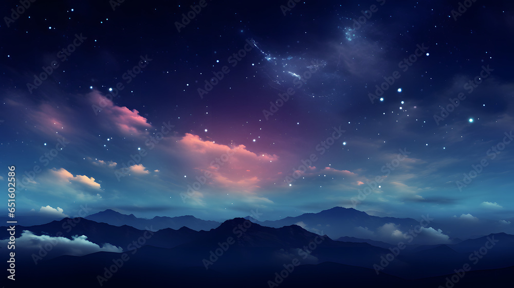 Fototapeta premium beautiful scenery background, beautiful illustration landscape