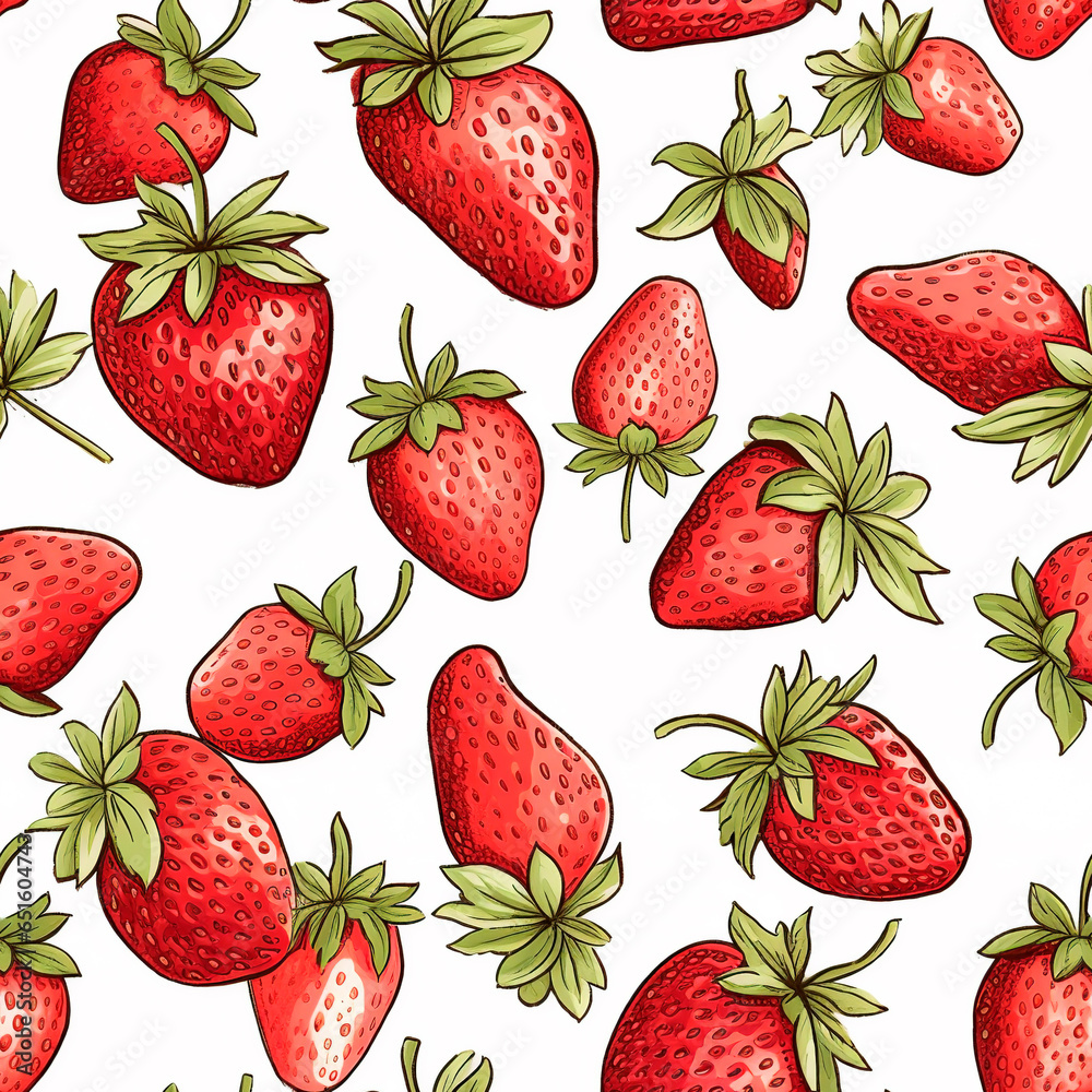 pattern with strawberries pattern with strawberries