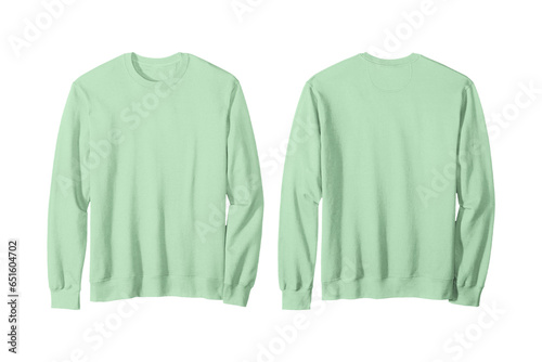 Mint Sweatshirt Front and Back View