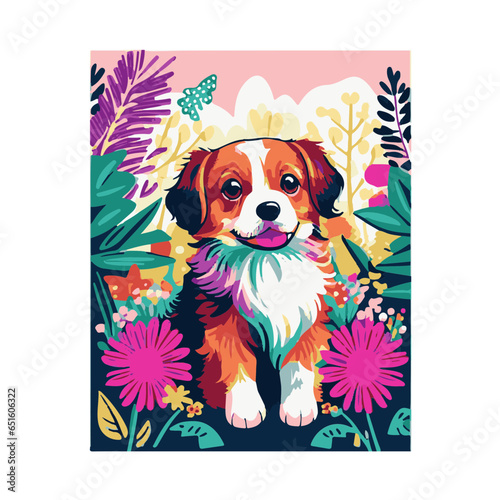 dog in the garden