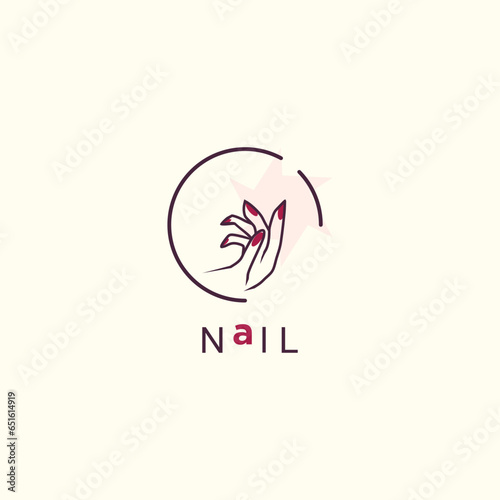 Nail logo design with fresh and unique idea