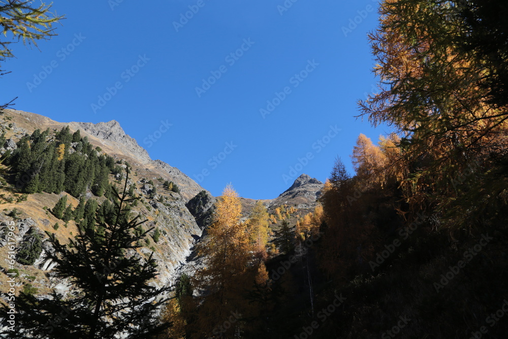 Alpen Landschaft im Pitztal, Pitztaler Alpen, Österreich im Herbst