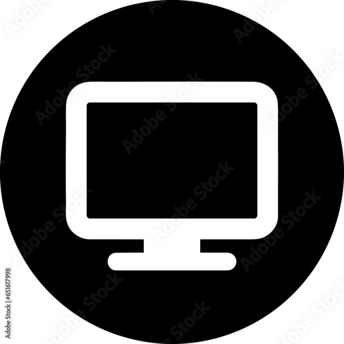 Computer technology icon symbol vector image. Illustration of the dekstop monitor display design image