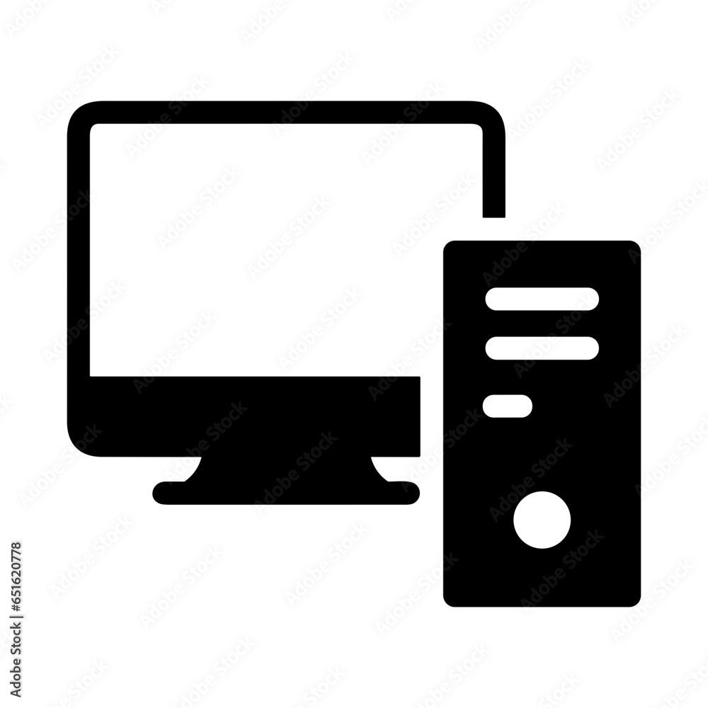 Computer Technology Smbol Computer technology icon symbol vector image. Illustration of the ...