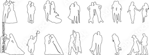 hand drawn illustration of a set of pencil