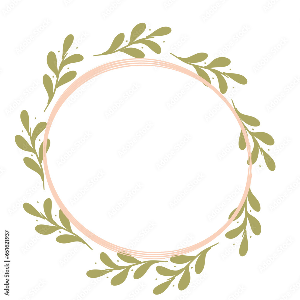 Fototapeta premium Aesthetic floral wreath