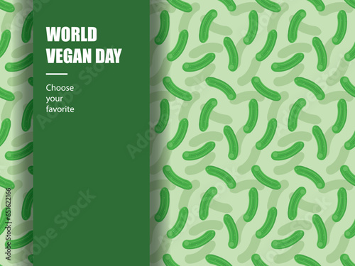world vegan day health vegetable diet green vitamin vector ingredient food november market herbal