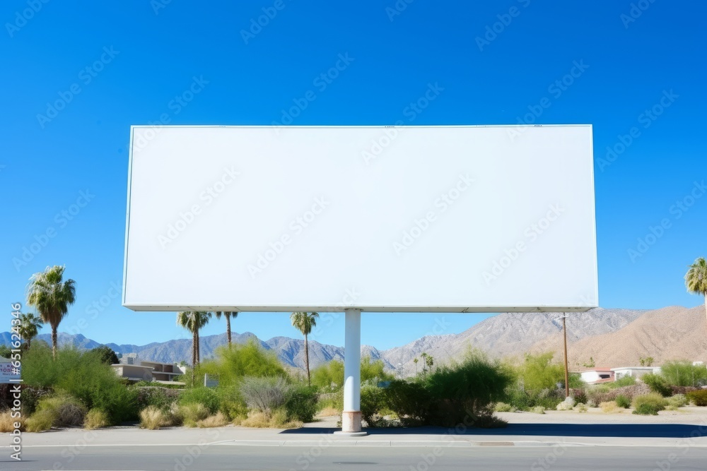 Fototapeta premium white billboard in Palm Springs