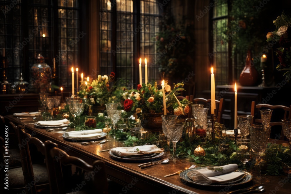 Candle-lit dinner tables exude a warm ambiance, casting gentle glows and dancing shadows, creating intimate moments and stories waiting to unfold.