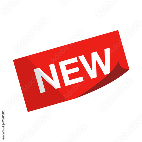 NEW Label. New product promotion and advertising design. Vector.