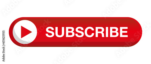 Flat design SUBSCRIBE button. Vector.