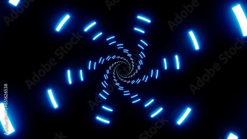 Shiny spiral blue lights overlay
