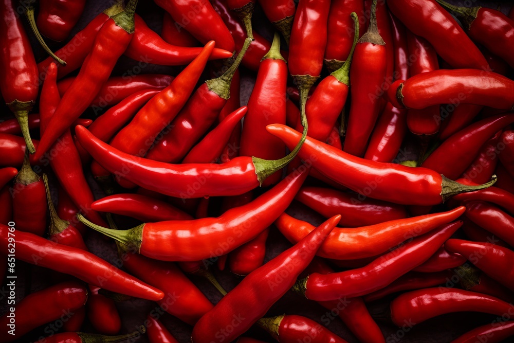spicy chilli pappers up frame background