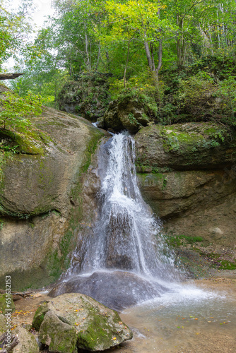 mountainous terrain  river  waterfall cascade walks in the bosom of nature  