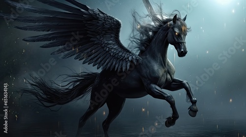 Stunning Image of a Majestic Winged Horse - The Mythical Pegasus in Flight 