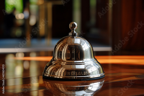 The bell placed on the hotel reception counter