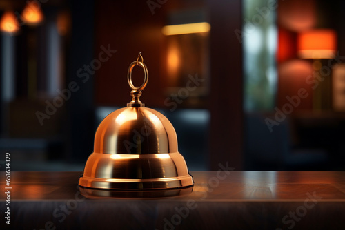 The bell placed on the hotel reception counter