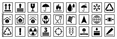 Set Of Packaging Signs And Symbols