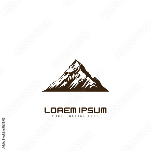 mountain logo. Abstract stylized mountain icon. Premium logo for t shirt, design, badge © Saim Art