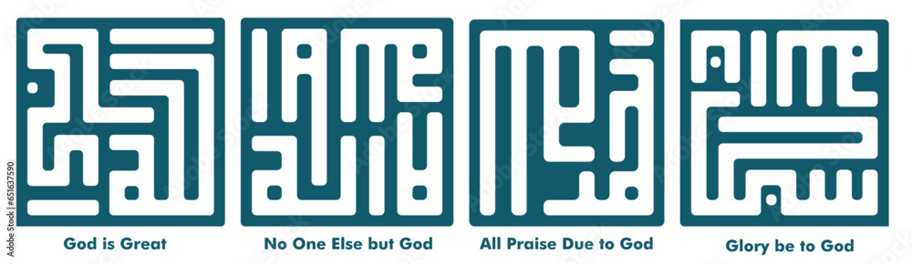 kufi vector illustration for islamic symbol