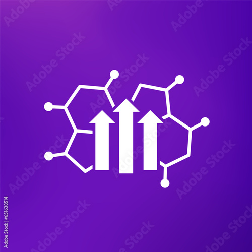 hormonal boost icon, hormone booster vector