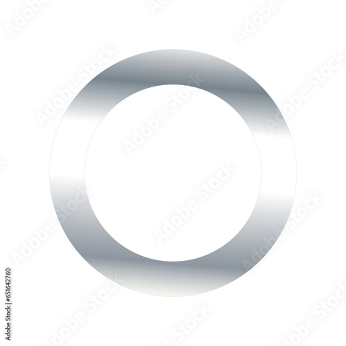 3d silver circle