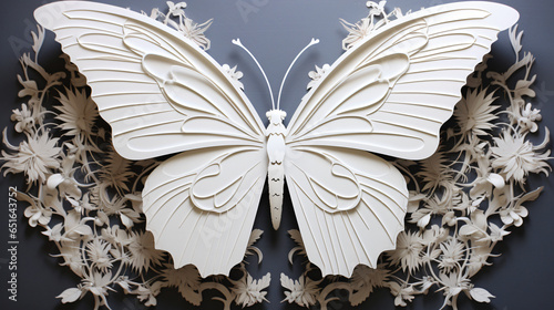 Beautiful butterfly paper sculpture