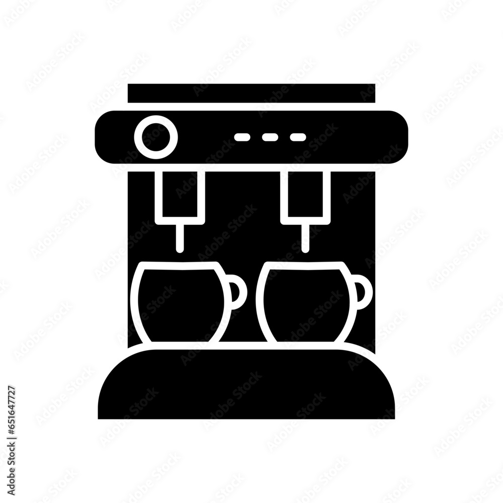 coffee machine glyph icon coffee machine glyph icon