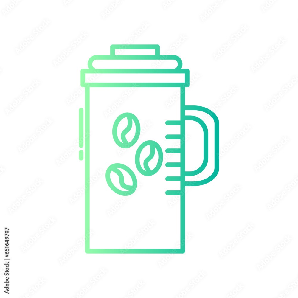 french press gradient icon french press gradient icon