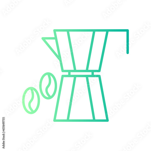 moka pot gradient icon