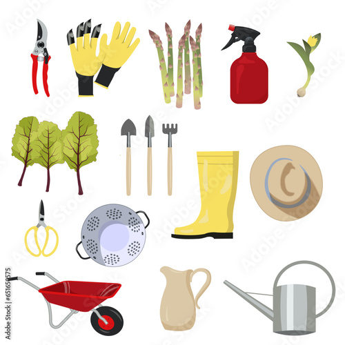 garden tools set for working in the garden