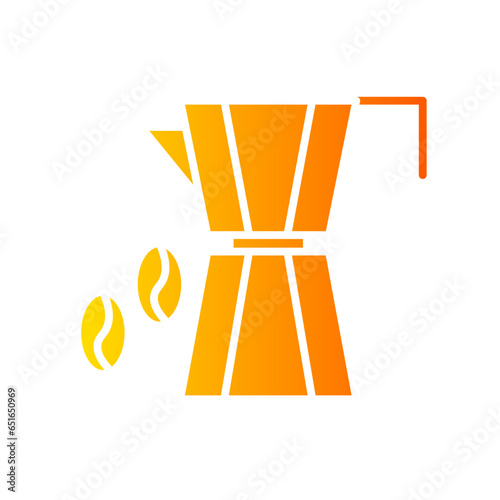 moka pot gradient icon