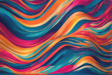Illustration wallpaper background of colorful abstract wavy lines
