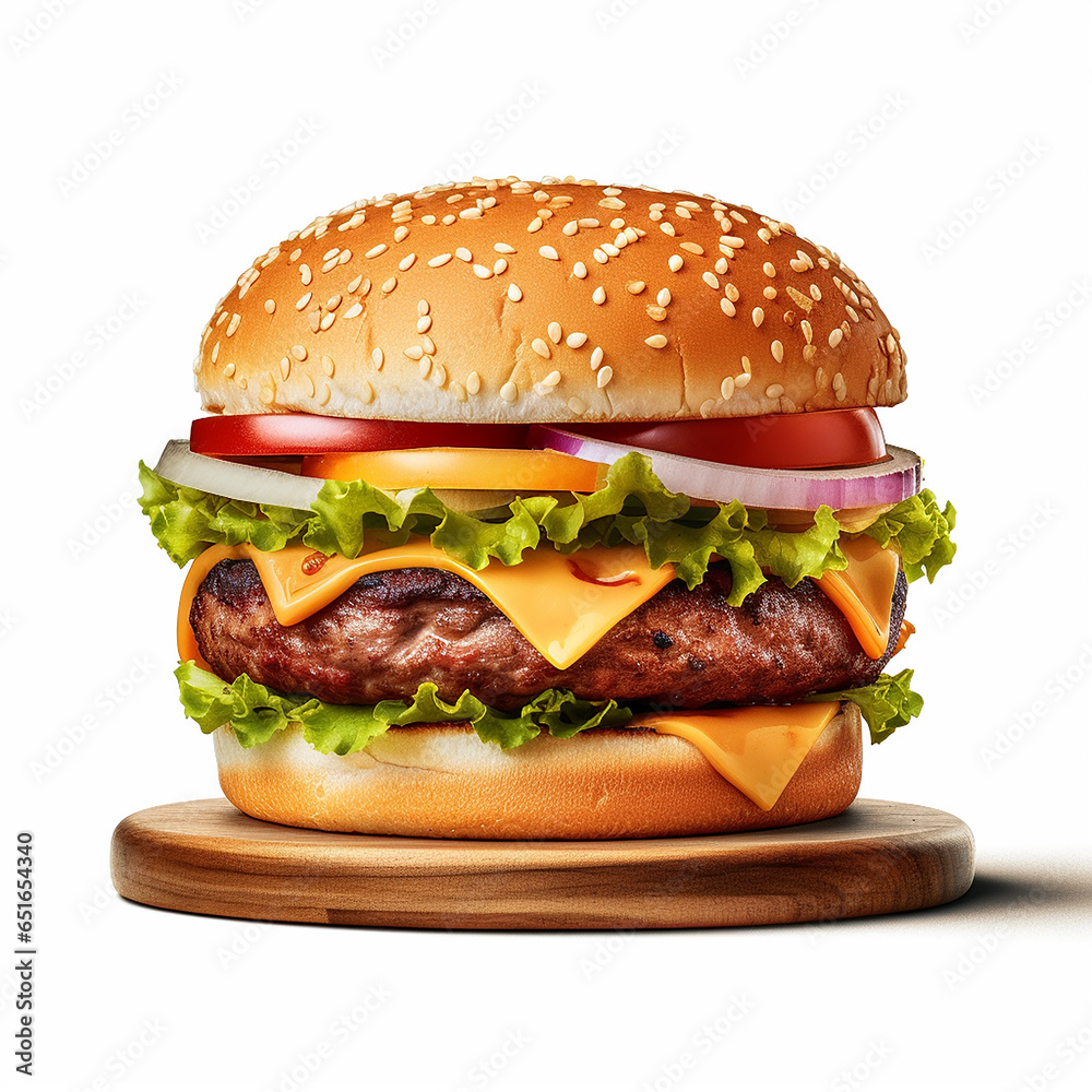 Hamburger on a white background Hamburger on a white background