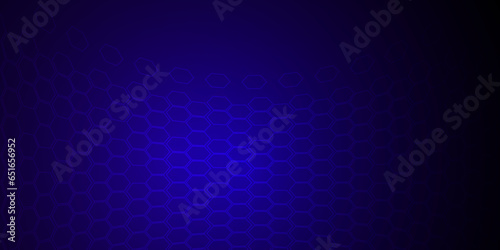 Hexagonal abstract metal background with light. Hexagonal gaming vector abstract tech background. 