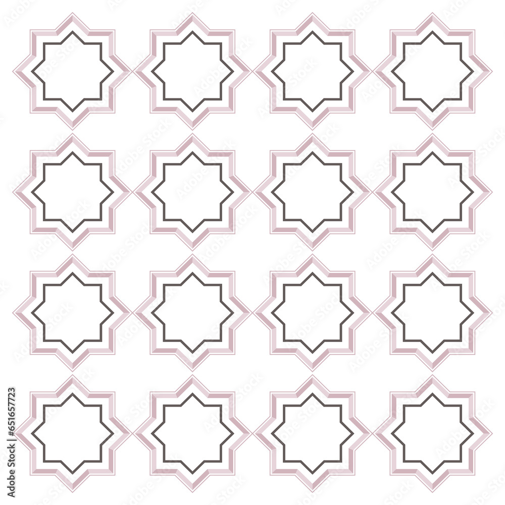 Fototapeta premium Ramadan Kareem card Pattern Design. Moroccan art vector. Classy Arabic geometric and elegant pattern in purple