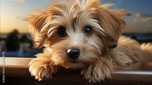 Cute little puppies, dogs, background, animal, background, wallpaper, generative AI