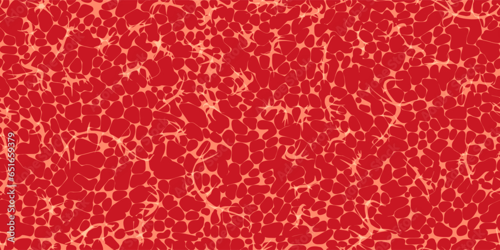 Marbled meat, wagyu texture or salmon fillet. Seamless pattern of red marbled steak. Macro illustration of oriental cuisine