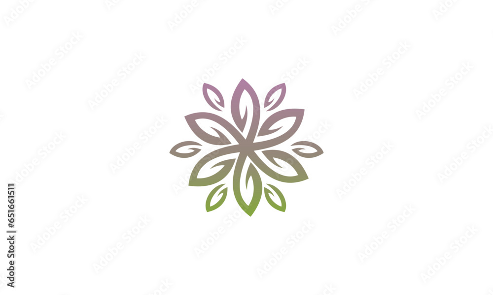 Leaf style vector logo design Leaf style vector logo design